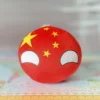 01-China-4inch-2 Chinaball, China Countryball Plushie, 4 inch