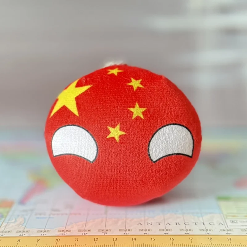 01-China-4inch-2 Chinaball, China Countryball Plushie, 4 inch
