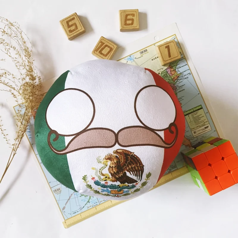01-Mexico-8inch-1 Mexicoball, Mexico Countryball Plushie, 8 inch
