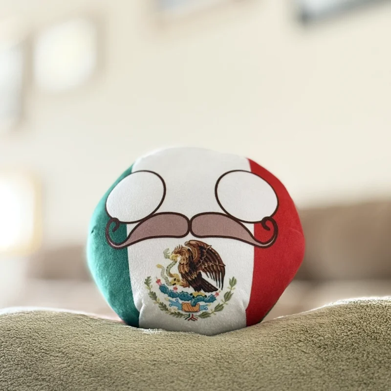 01-Mexico-8inch-2 Mexicoball, Mexico Countryball Plushie, 8 inch