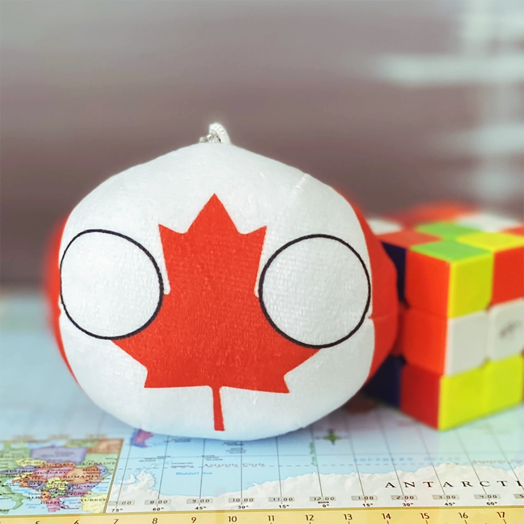 Canadaball plushie – 4 inch Canada Countryball soft toy from CBC Toys