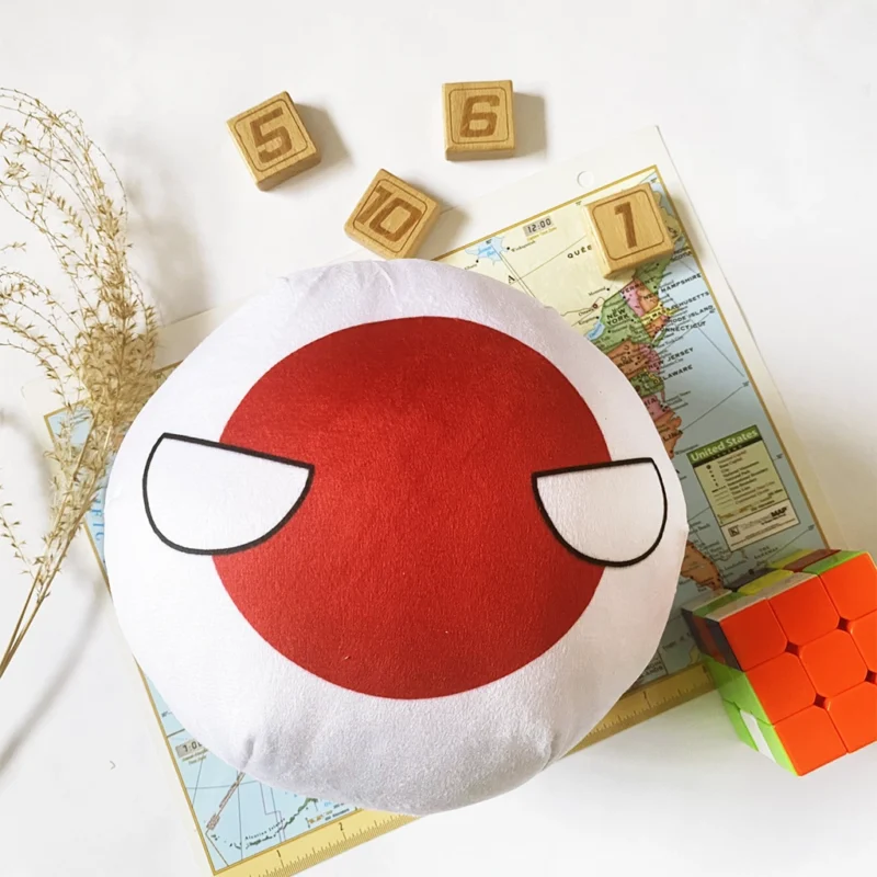 Japanball, Japan Countryball Plushie, 8 inch