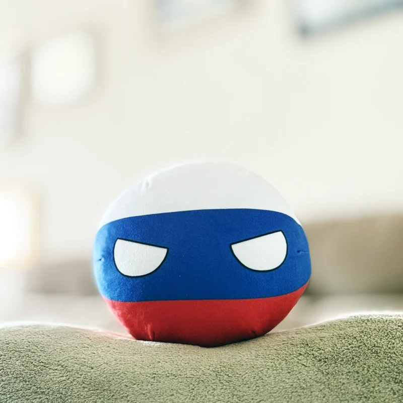 02-Russia-8inch-2 Russiaball, Russia Countryball Plushie, 8 inch