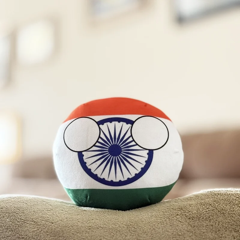 03-India-8inch-2 Indiaball, India Countryball Plushie, 8 inch