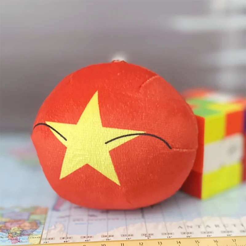 Vietnamball, Vietnam Countryball Plushie, 4 inch