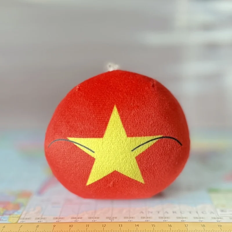 Vietnamball, Vietnam Countryball Plushie, 4 inch