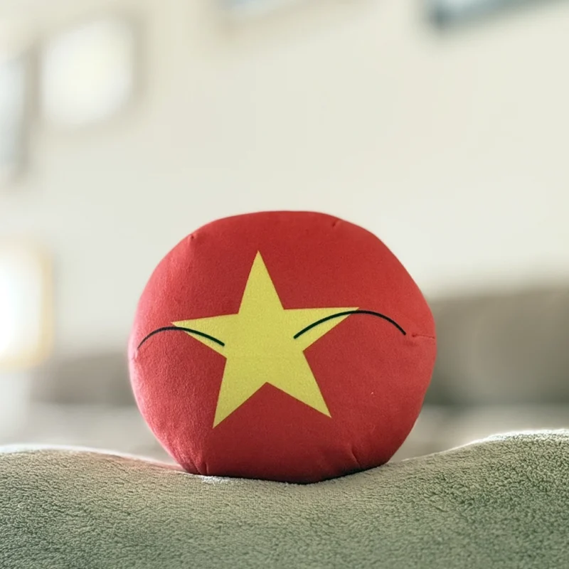 Vietnamball, Vietnam Countryball Plushie, 8 inch