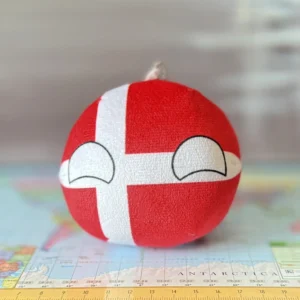 Denmarkball, Denmark Countryball Plushie, 4 inch