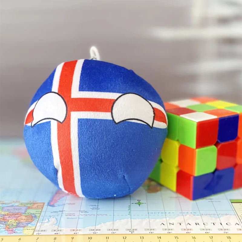 Icelandball, Iceland Countryball Plushie, 4 inch