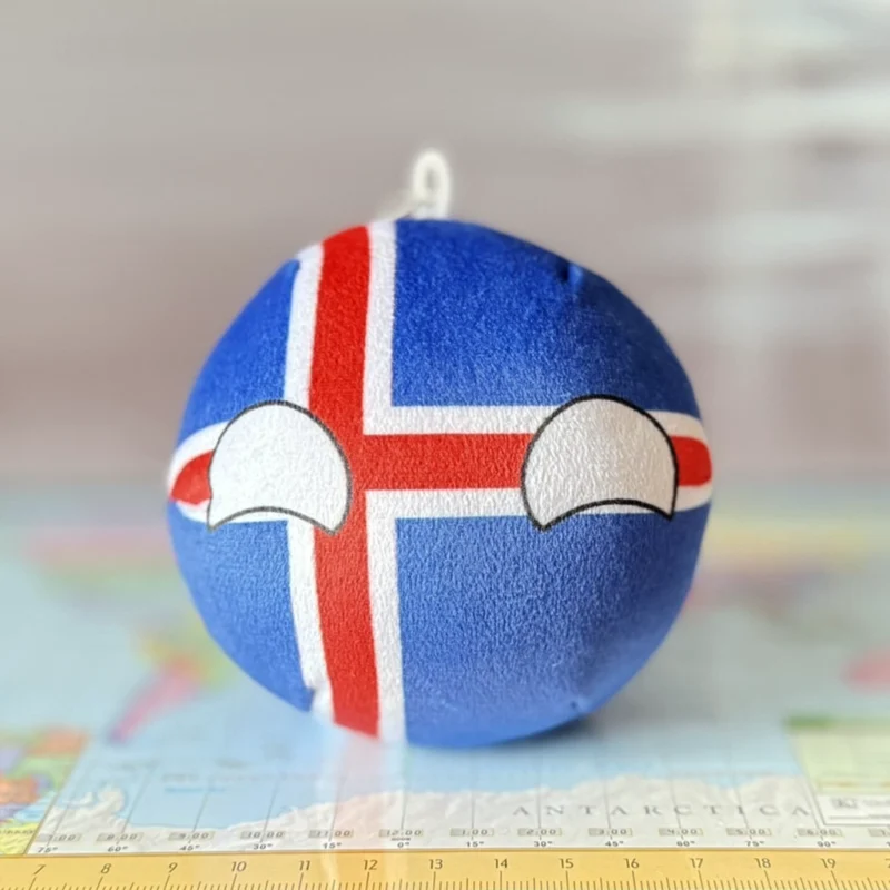 Icelandball, Iceland Countryball Plushie, 4 inch