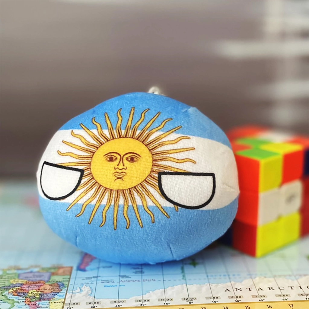 05-Argetina-4inch-1 Ecuadorball, Ecuador Countryball Plushie, 4 inch