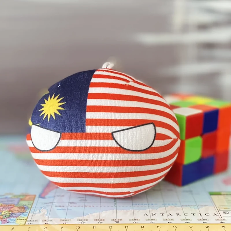 Malaysiaball, Malaysia Countryball Plushie, 4 inch