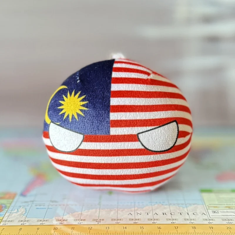 Malaysiaball, Malaysia Countryball Plushie, 4 inch
