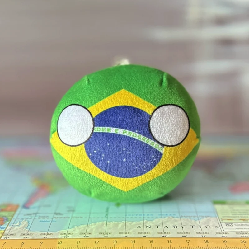 06-Brazil-4inch-2 Brazilball, Brazil Countryball Plushie, 4 inch