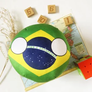 Brazilball, Brazil Countryball Plushie, 8 inch