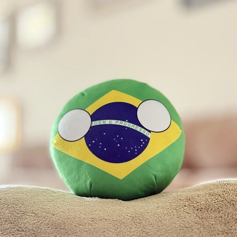 Brazilball, Brazil Countryball Plushie, 8 inch