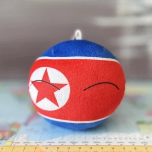 North Koreaball, North Korea Countryball Plushie, 4 inch