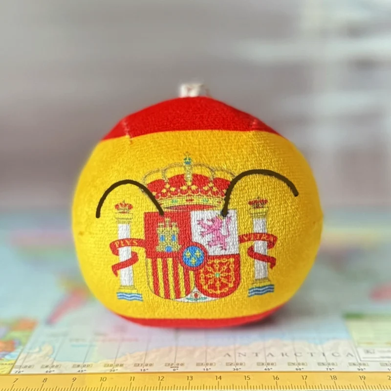 Spainball, Spain Countryball Plushie, 4 inch