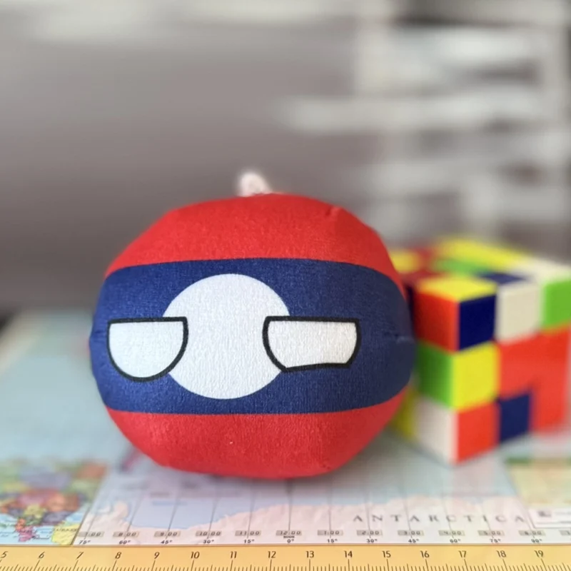 08-Laos-4inch-1 Laosball, Laos Countryball Plushie, 4 inch