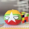 08-Myanmar-4inch-1 Myanmarball, Myanmar Countryball Plushie, 4 inch