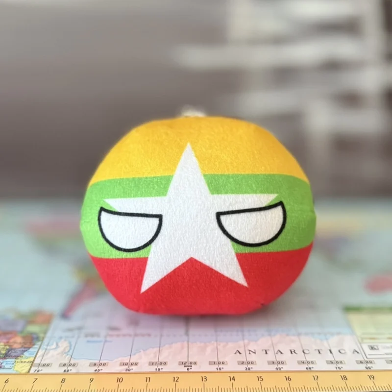 Myanmarball, Myanmar Countryball Plushie, 4 inch