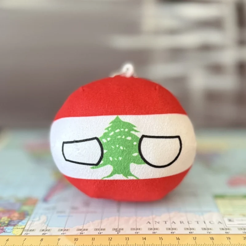 10-Lebanon-4inch-2 Lebanonball, Lebanon Countryball Plushie, 4 inch