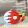 12-Bahrain-4inch-1 Bahrainball, Bahrain Countryball Plushie, 4 inch