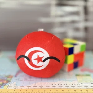 Tunisiaball, Tunisia Countryball Plushie, 4 inch