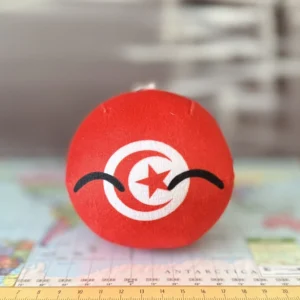 Tunisiaball, Tunisia Countryball Plushie, 4 inch
