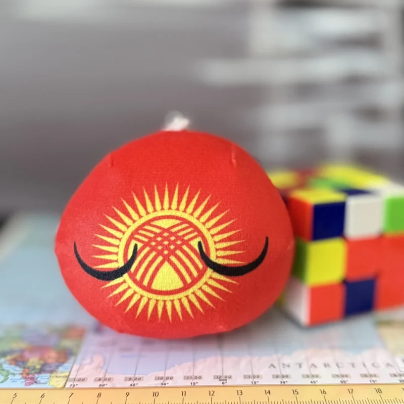 Kyrgyzstanball, Kyrgyzstan Countryball Plushie, 4 inch