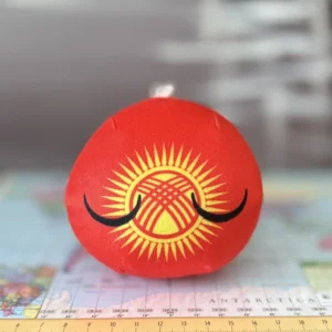 Kyrgyzstanball, Kyrgyzstan Countryball Plushie, 4 inch
