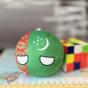 Turkmenistanball, Turkmenistan Countryball Plushie, 4 inch