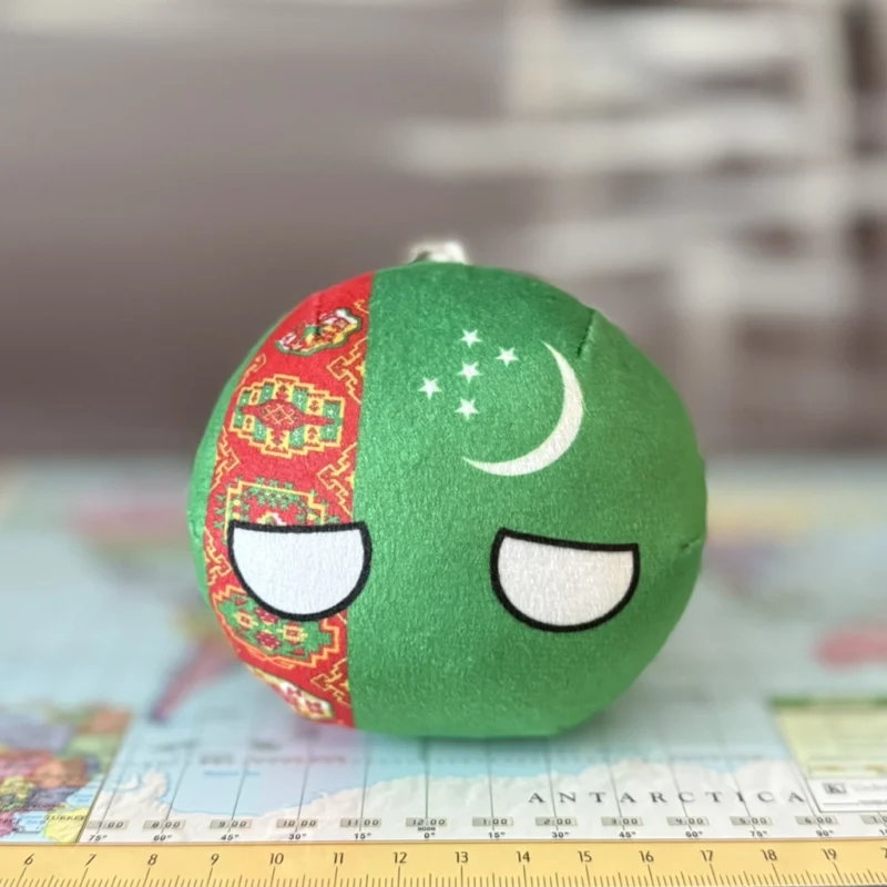 Turkmenistanball, Turkmenistan Countryball Plushie, 4 inch