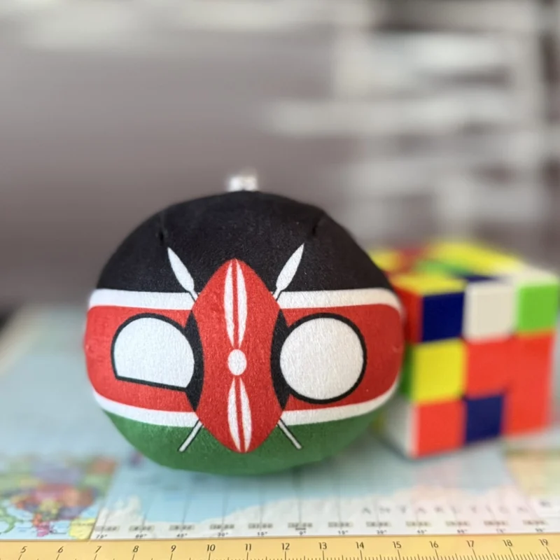 18-Kenya-4inch-1 Kenyaball, Kenya Countryball Plushie, 4 inch