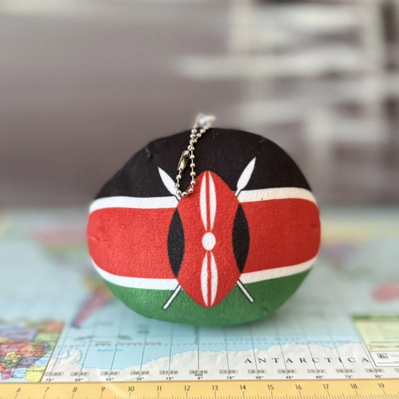 18-Kenya-4inch-3 Kenyaball, Kenya Countryball Plushie, 4 inch