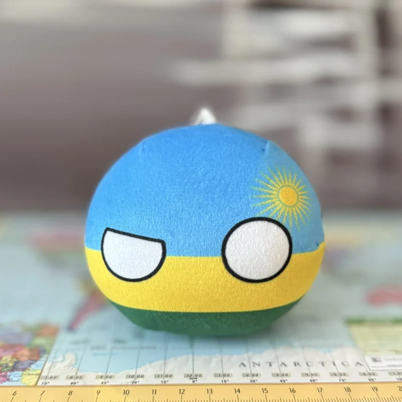 18-Rwanda-4inch-2 Rwandaball, Rwanda Countryball Plushie, 4 inch