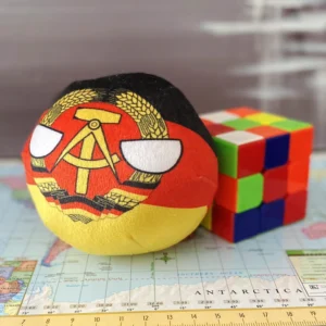 East Germanyball, East Germany Countryball Plushie, 4 inch
