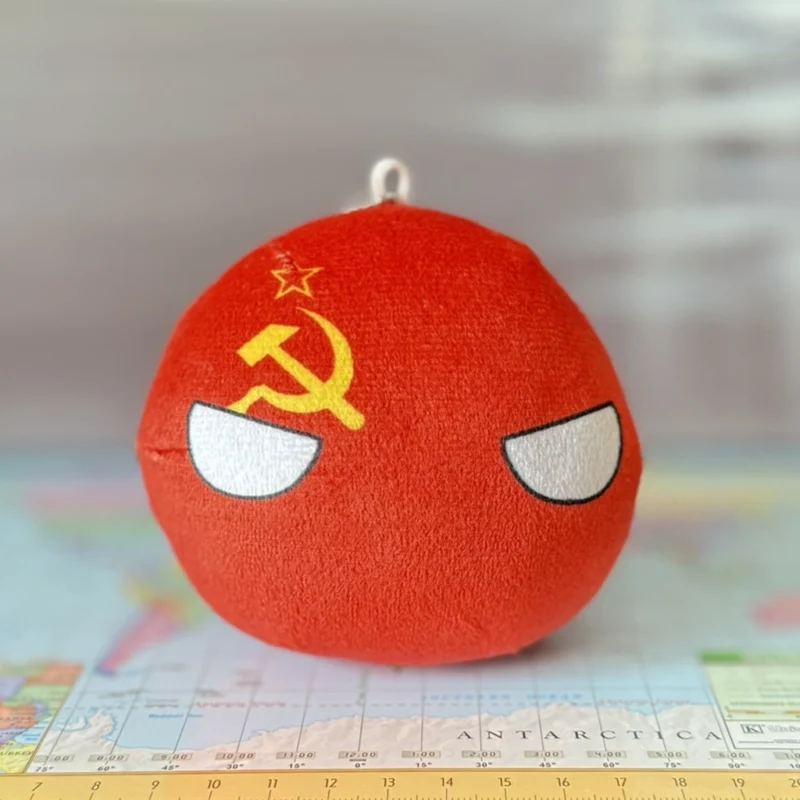 41-USSR-4inch-2 Soviet Unionball, Soviet Union Countryball Plushie, 4 inch
