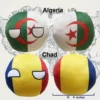 G13-2 Countryball plushies set - Algeria, Libya, Morocco, Tunisia, Sudan, Chad
