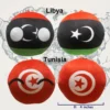G13-4 Countryball plushies set - Algeria, Libya, Morocco, Tunisia, Sudan, Chad