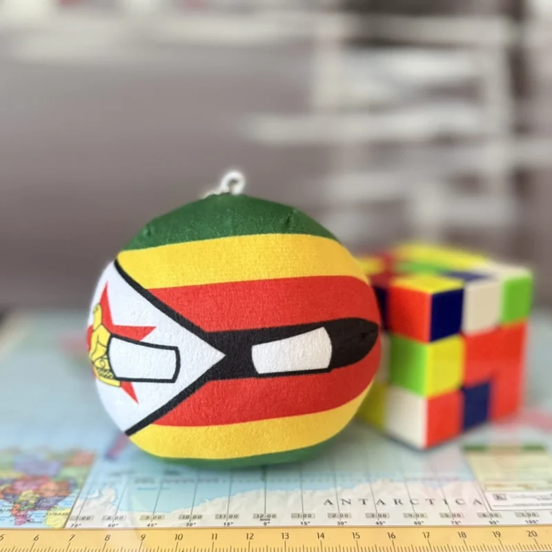 14-Zimbabwe-4inch-1 Zimbabweball, Zimbabwe Countryball Plushie, 4 inch