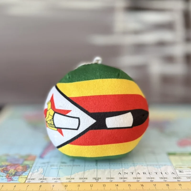 14-Zimbabwe-4inch-2 Zimbabweball, Zimbabwe Countryball Plushie, 4 inch