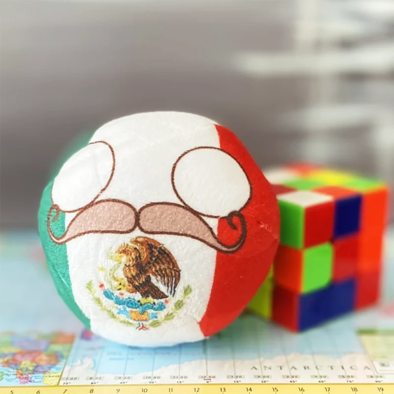 01-Mexico-4-inch-1-V2 Mexico Countryball plushie, front view