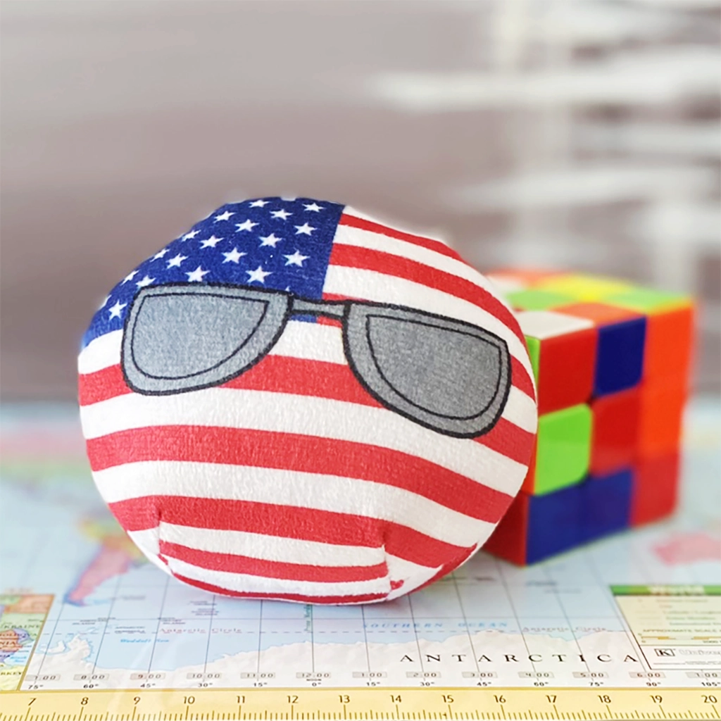 USA Countryball plushie, front view