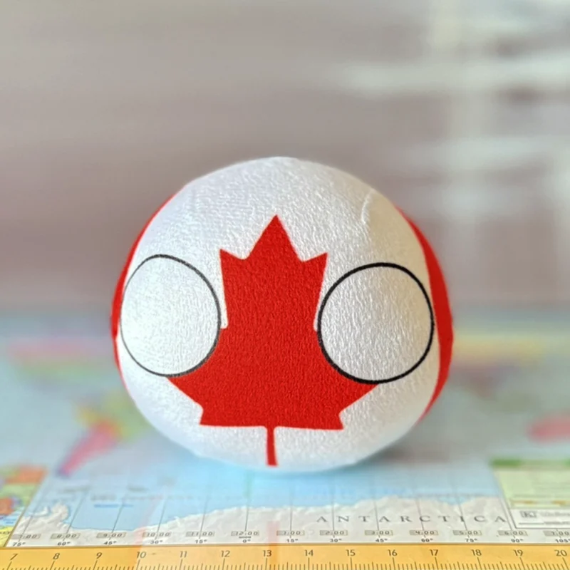 Canada Countryball plushie, side view