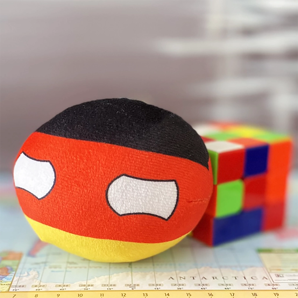 Germany Countryball plushie, front view