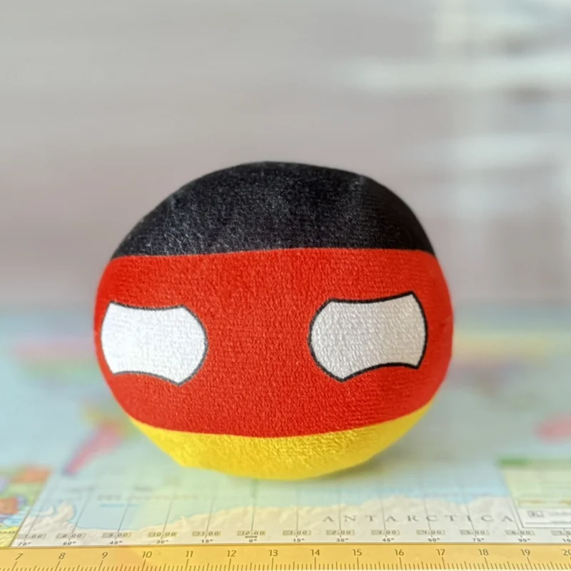 02-Germany-4-inch-2-V2 Germany Countryball plushie, side view
