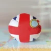 UK Countryball plushie, side view