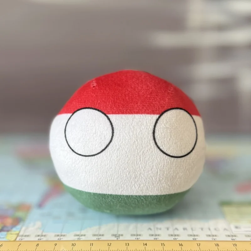 Hungary Countryball plushie, side view