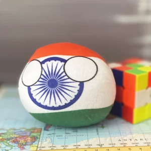 India Countryball plushie, front view